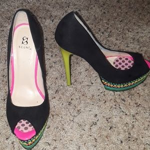 Neon heels